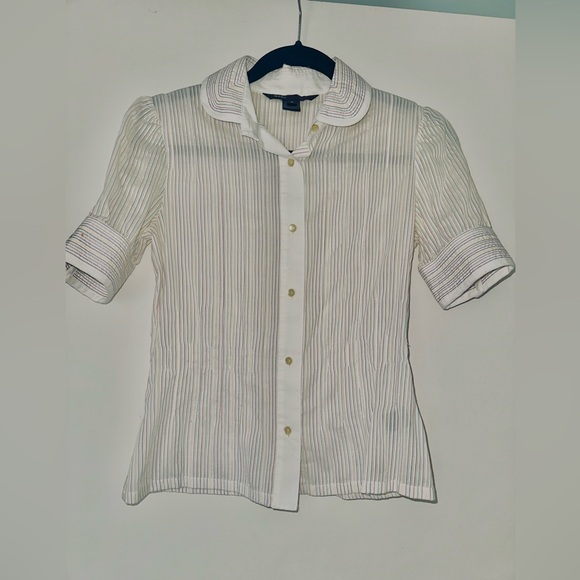 Marc Jacobs Tops - Marc Jacobs (Unworn) Sheer Blouse w/ Delicate Multi-colored Pinstripes Gorgeous!